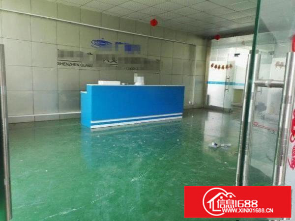 横岗大康新出楼上850平厂房出租送现成的装修朝向好