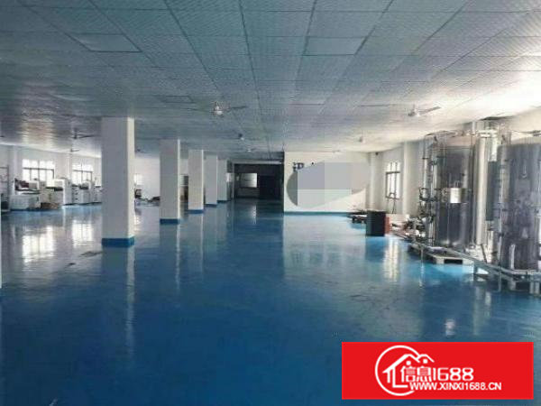 清溪独院厂房二楼1000方带办公室，全新地坪漆，带消防喷淋