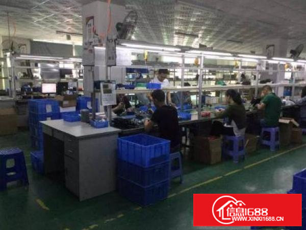 凤岗雁田新出楼上整层1200平米带装修厂房出租