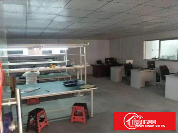 观澜大水坑一楼精装厂房800平可分租两家，全新吊顶地板砖