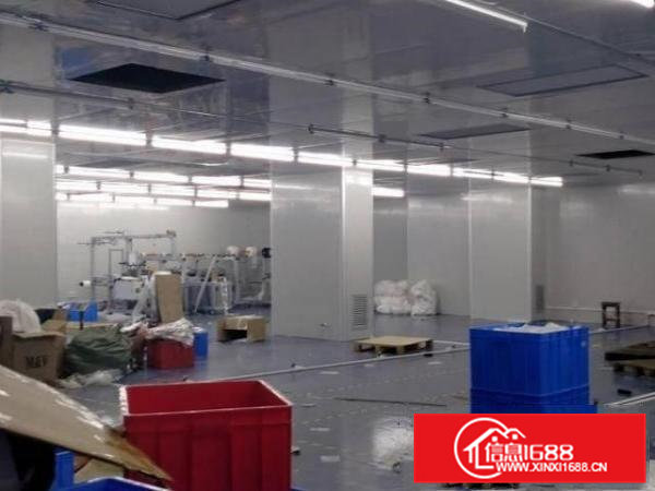 无尘车间900平，带装修办公室前台，14元一平