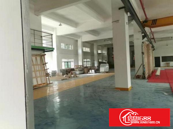 塘厦龙背岭独院标准1楼600平方！蓝色地坪漆隔办公装修