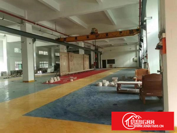 塘厦龙背岭独院标准1楼600平方！蓝色地坪漆隔办公装修