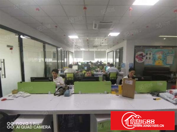 坂田国际中心新出300平豪装办公研发厂房，带家具出租，5加1