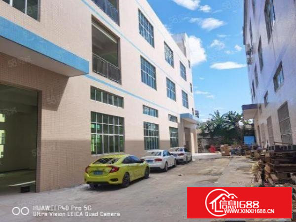 凤岗五联工业区原房东独栋厂房出租。单层600平方。共三层