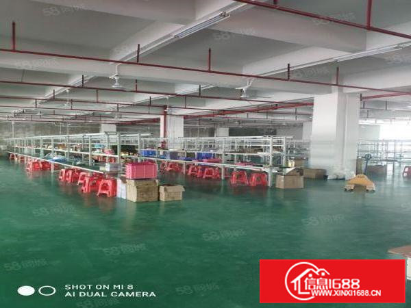 虎门新空楼上2000平现成水电办公室精装修厂房出租