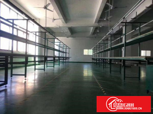 雁田海关附近新空出楼上1600平米带办公室水电地坪漆装修厂房