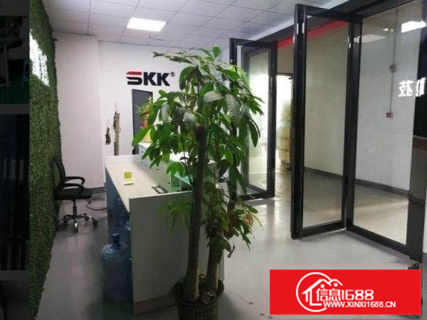 东方新出三楼1100平方厂房豪华办公室装修大气前台