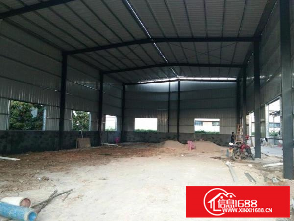 沥林河背村工业区原房东全新钢构厂房580平方招租