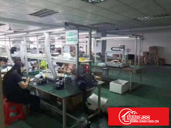 福永桥头地铁站附近楼上660平精装厂房出租无装让费