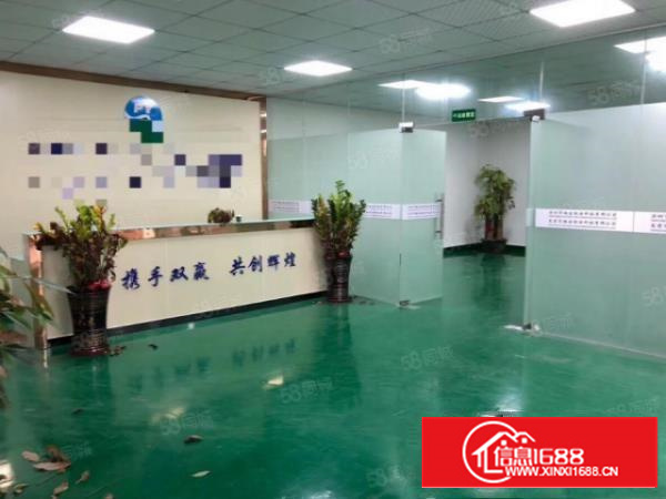 凤岗楼上850平无尘车间带前台独立办公室地坪漆主线到车间