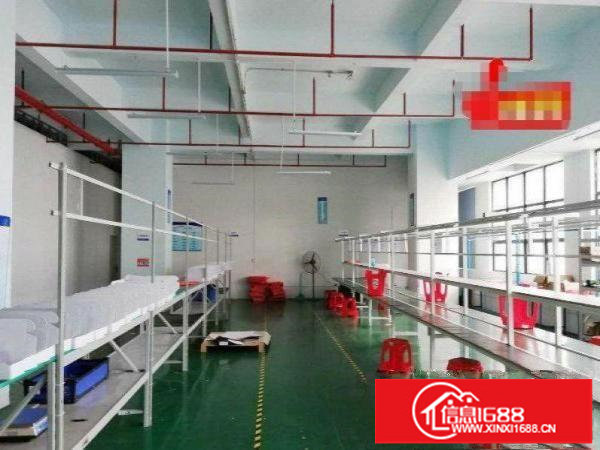 横岗横岗街道出租2楼厂房520平方，流水线车间！