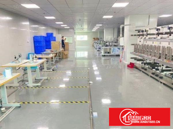 石岩水田楼上1700平精装修无尘车间出租，水电到位无转让费