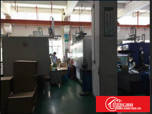 横沥镇现成注塑一楼1560平方厂房出租！现成机器！