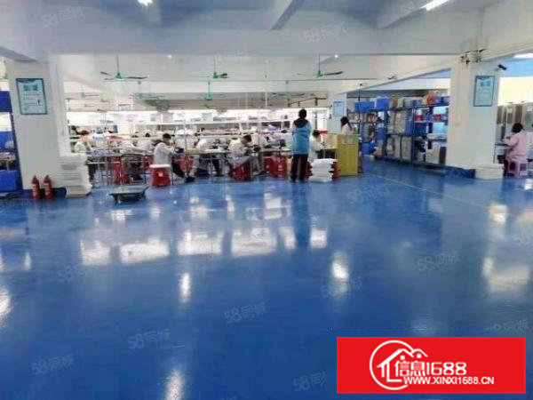 凤岗雁田靠深圳楼上2280平方精装修地坪漆厂房仓库出租