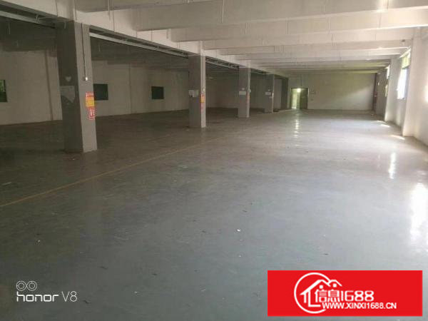 龙岗同乐楼上1400平有地坪漆电梯厂房可分租