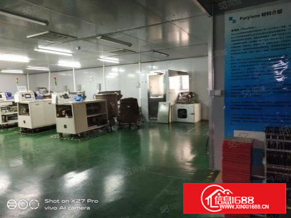 塘厦138工业区新出楼上800平带办公室装修地坪漆厂房出租