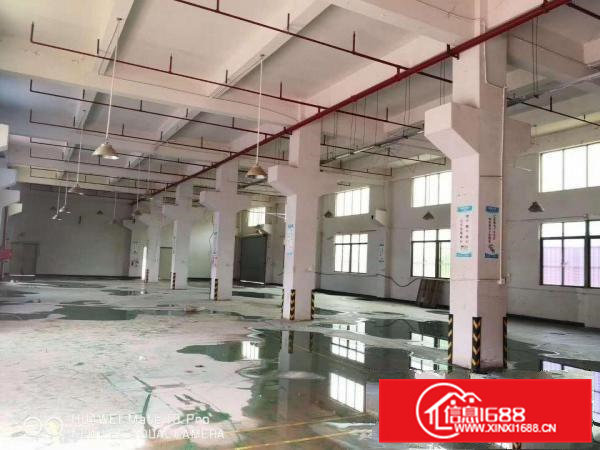 现成装修全新地坪漆凤岗五联工业区一二楼各900平厂房出租