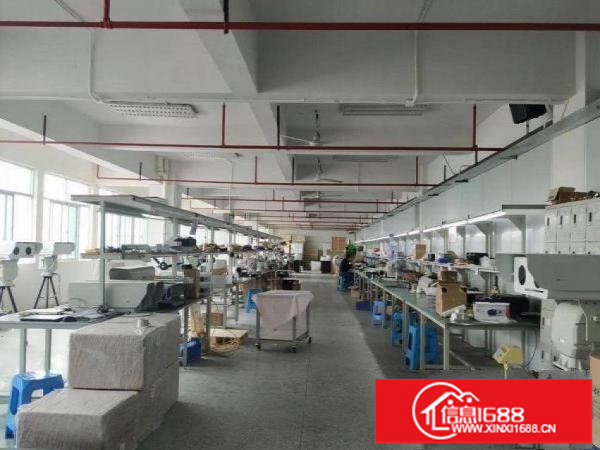 横岗华乐原房东精装修带喷淋980平楼上厂房出租，过消防！