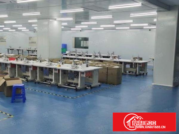 塘厦诸佛岭楼上2700无尘车间出租，园区规范人流旺有口罩设备