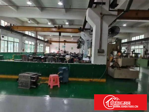 凤岗注塑厂房出租750平6米高现成行车精装修办公室