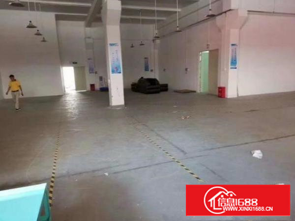 沙井新桥芙蓉一楼高六米1050平米牛角厂房带公室水电出租