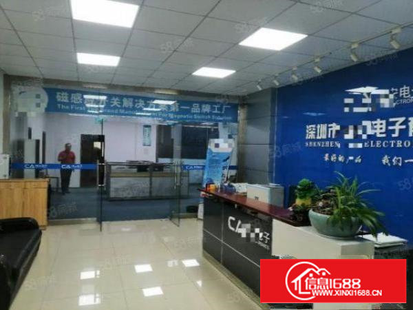 石岩洲石路边楼上1100平精装修厂房招租，价格便宜，拎包入住