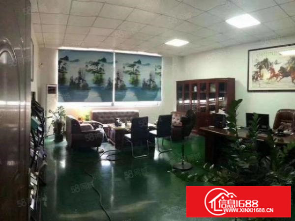 现成地坪漆，精装办公室！石排标准厂房出租1楼800平方