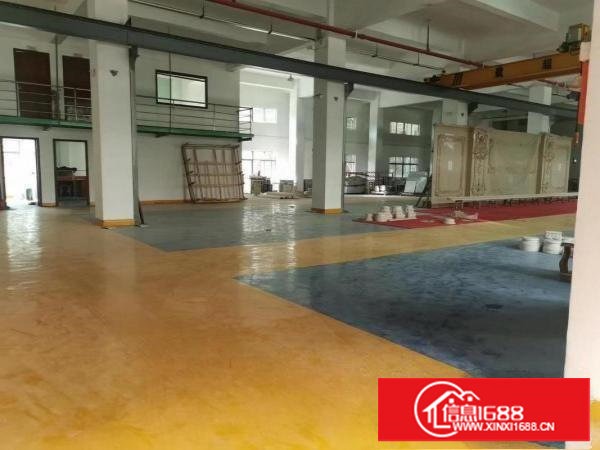 塘厦龙背岭独院标准1楼600平方！蓝色地坪漆隔办公装修