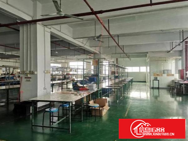 企石南坑村楼上1100平方精装修厂房出租带地坪漆