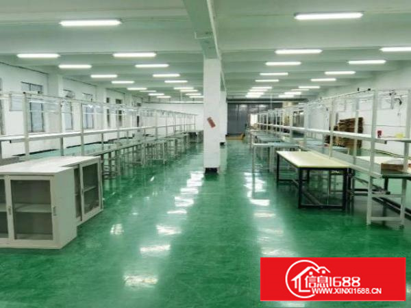 镇中心标准厂房三楼洁净车间带地坪漆