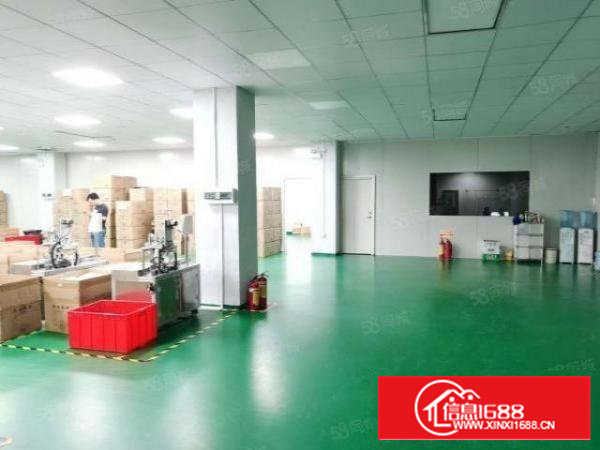 石岩塘头工业园新出楼上900平精装修厂房全吊顶地坪漆价格好谈