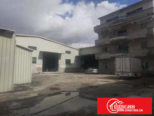 石排单一层钢构厂房3600方出租，位置好，空地大！